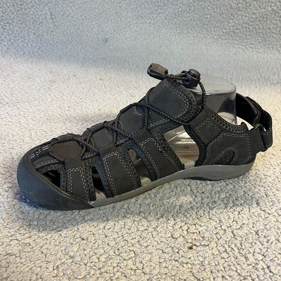 Khombu Sandals Mens 8 Black Travis Outdoor Hiking Walking Active Lake River - Picture 1 of 13